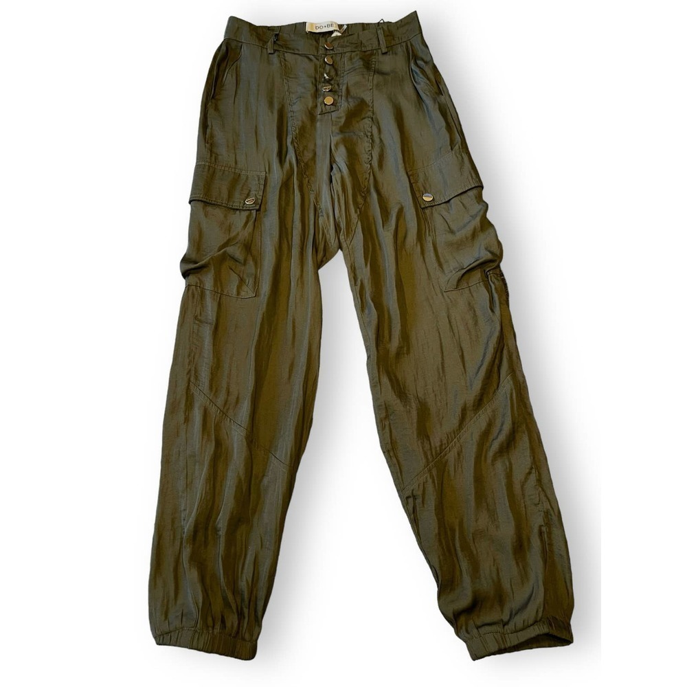 DO+BE Cargo Elastic Waist Packets Silky Pants Women’s Gray S